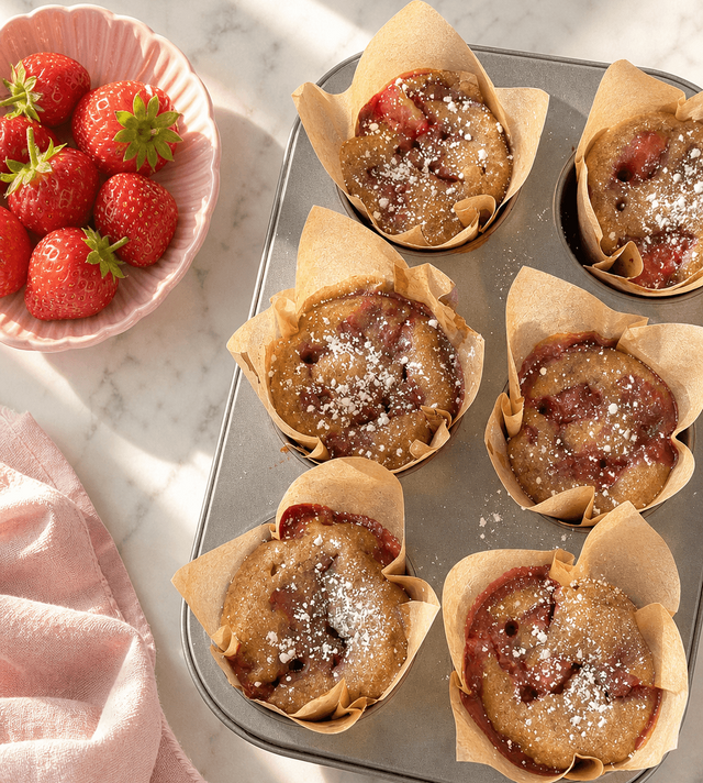 Vegan Strawberry Muffin Bites