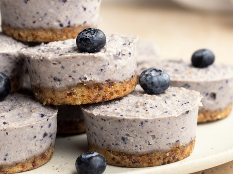 Mini Blueberry Cheesecakes