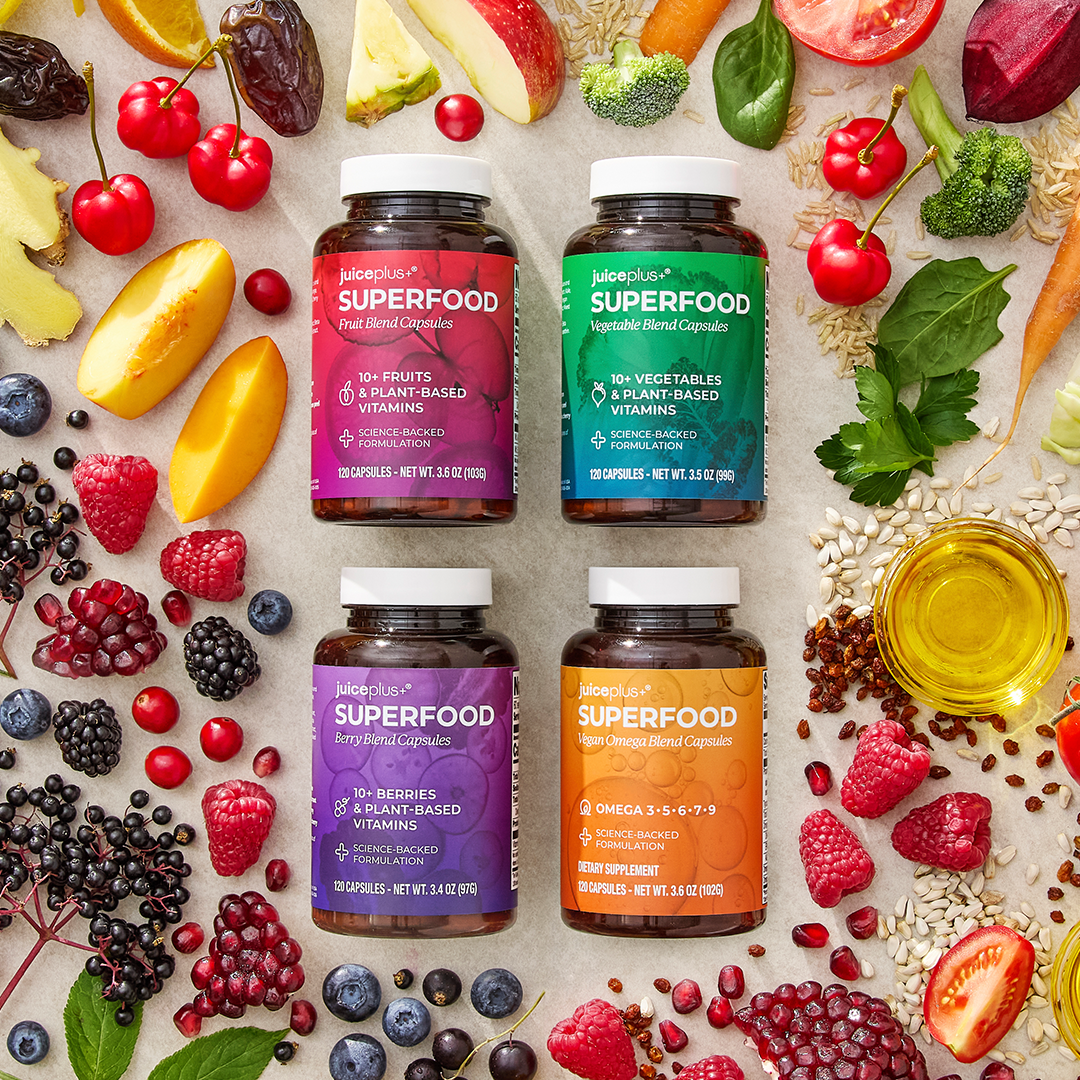 Fruit, Vegetable, Berry & Vegan Omega Blend Capsules