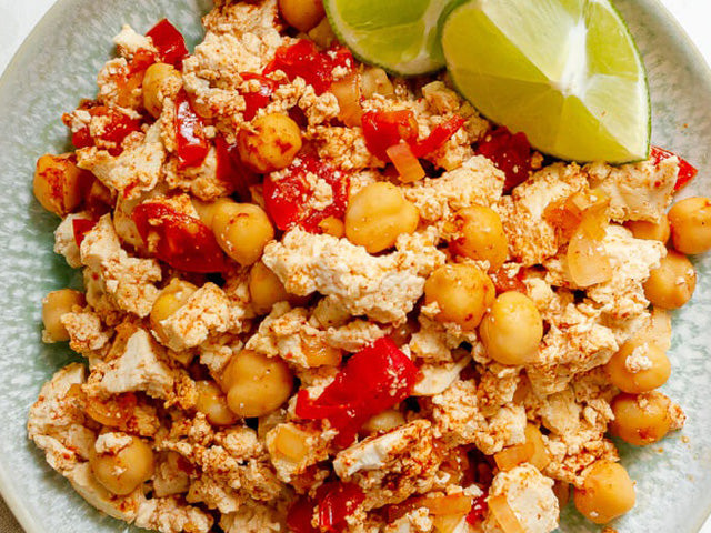 Chickpea and Tofu Taco Scramble