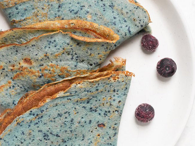 Coconut Blueberry Crepes