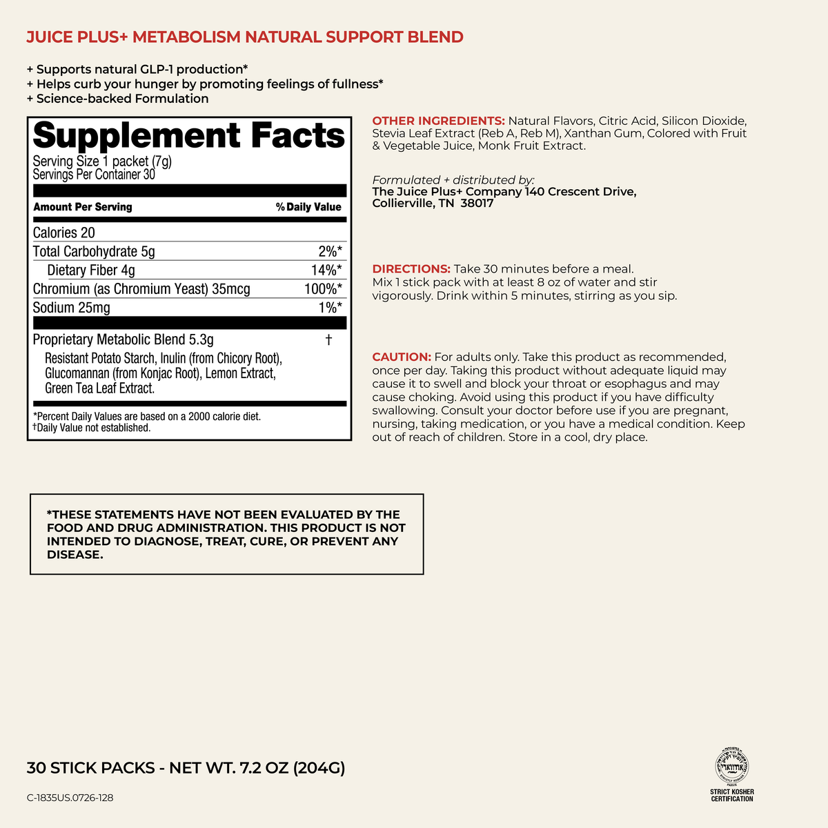 Juice Plus+ Metabolism Natural Support Blend