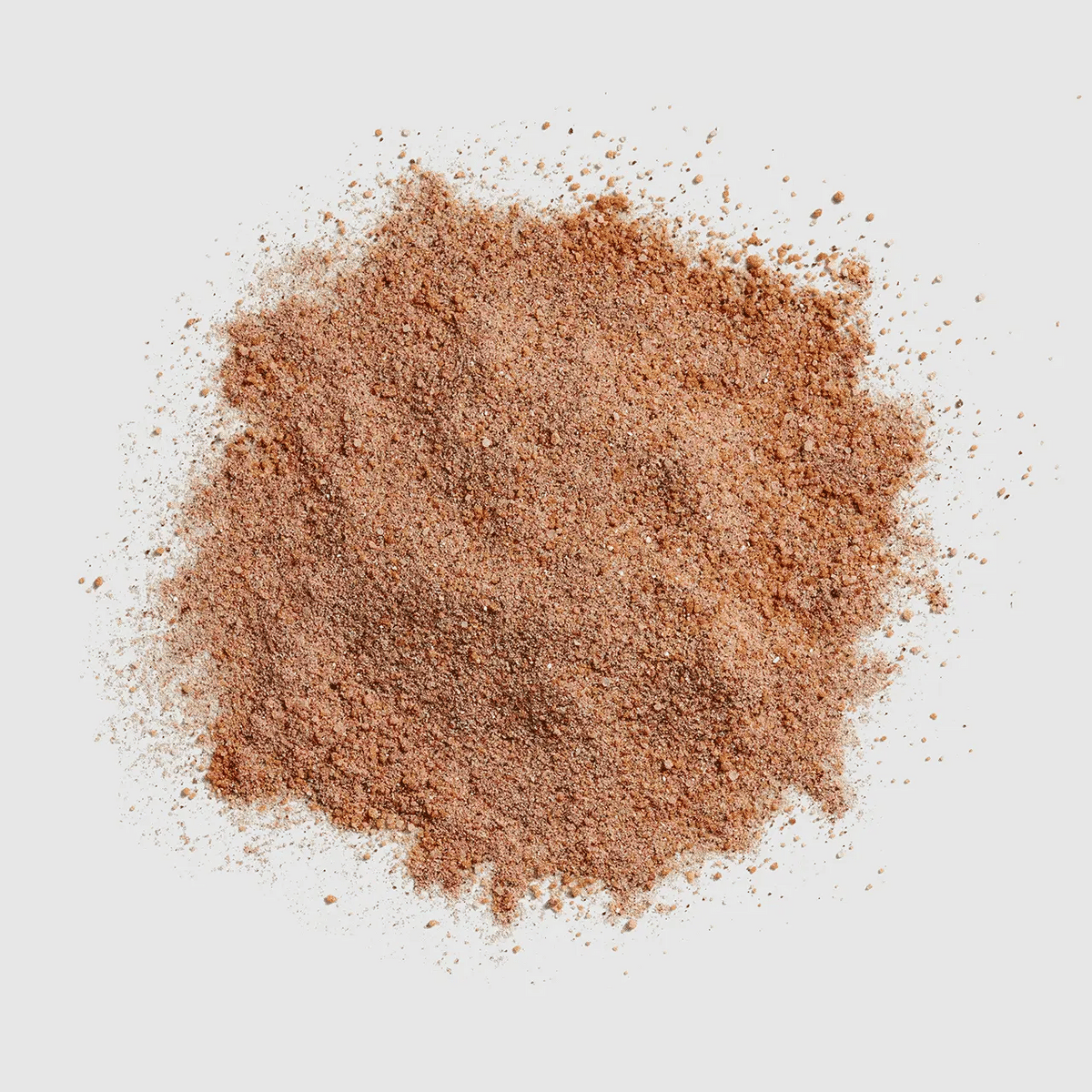 Brown powder on a white background