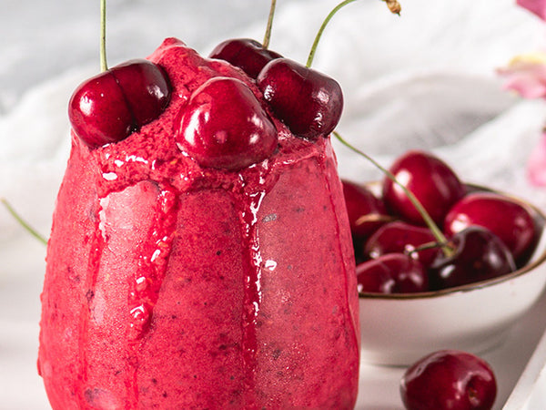 Batido delicioso de cereza