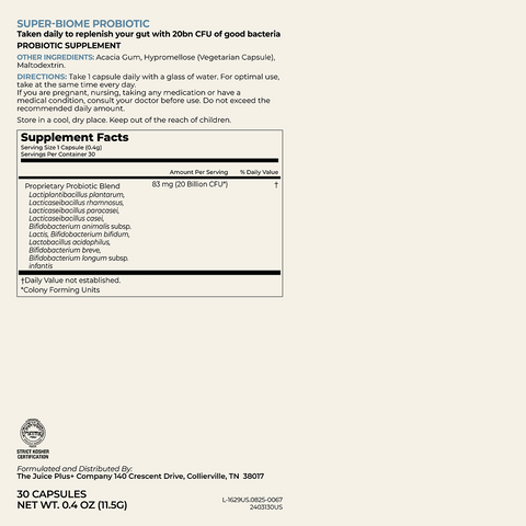 Super-Biome Probiotic + Prebiotic