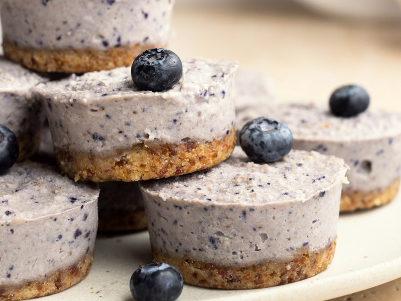 Mini Blueberry Cheesecakes  